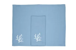 Coral Collection Napkin and Placemat in Mavi, Set of 2