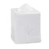 Coral Knot Tissue Box Cover in White