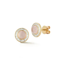 Cosmos Studs in Pink Opal