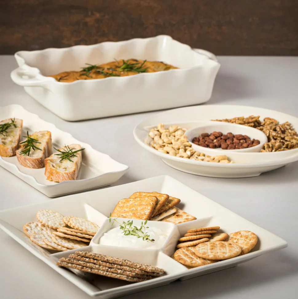 Costa Nova Cook & Host Collection Chip & Dip in White