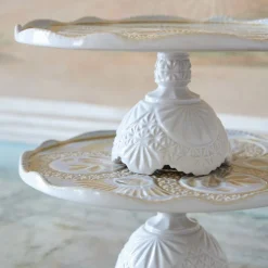 Costa Nova Cristal Collection Footed Plate 12" in Nacar