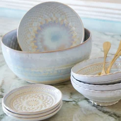 Costa Nova Cristal Collection Serving Bowl 11" in Nacar
