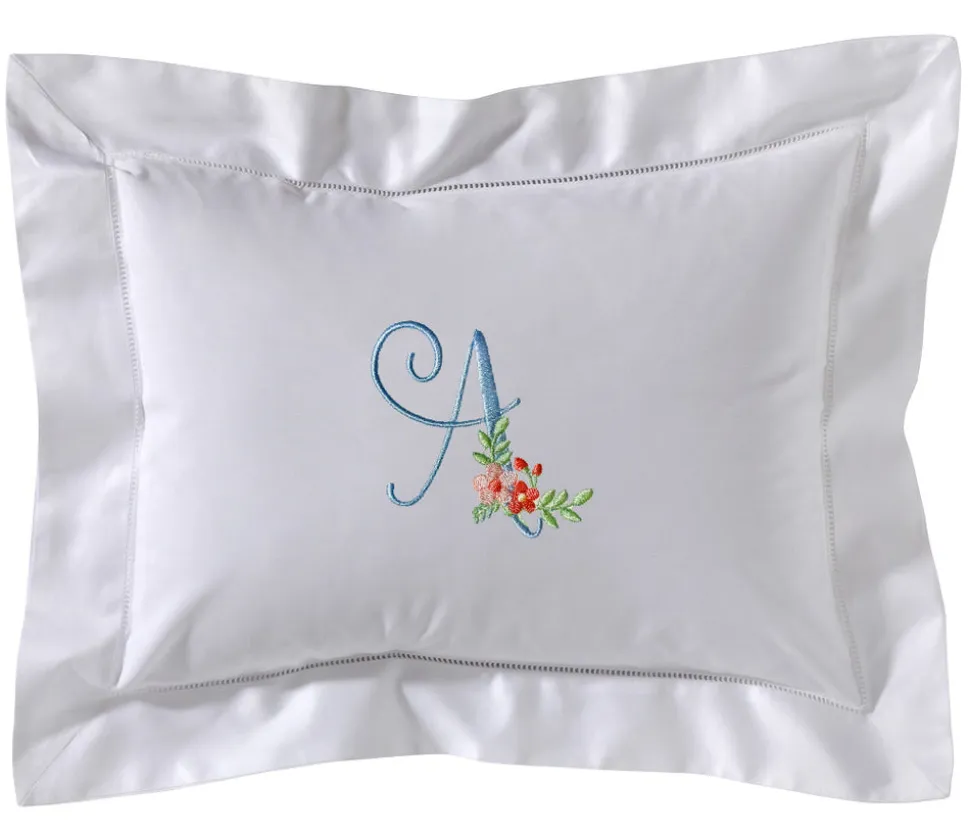 Cotton Percale Boudoir Pillow Cover, Personalized
