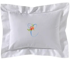 Cotton Percale Boudoir Pillow Cover, Personalized