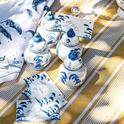 Country Estate Place Card Holder, Set of 4 in Delft Blue