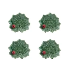 Countryside Leaves Ragwort Leaf Hit Ladybug, Set of 4