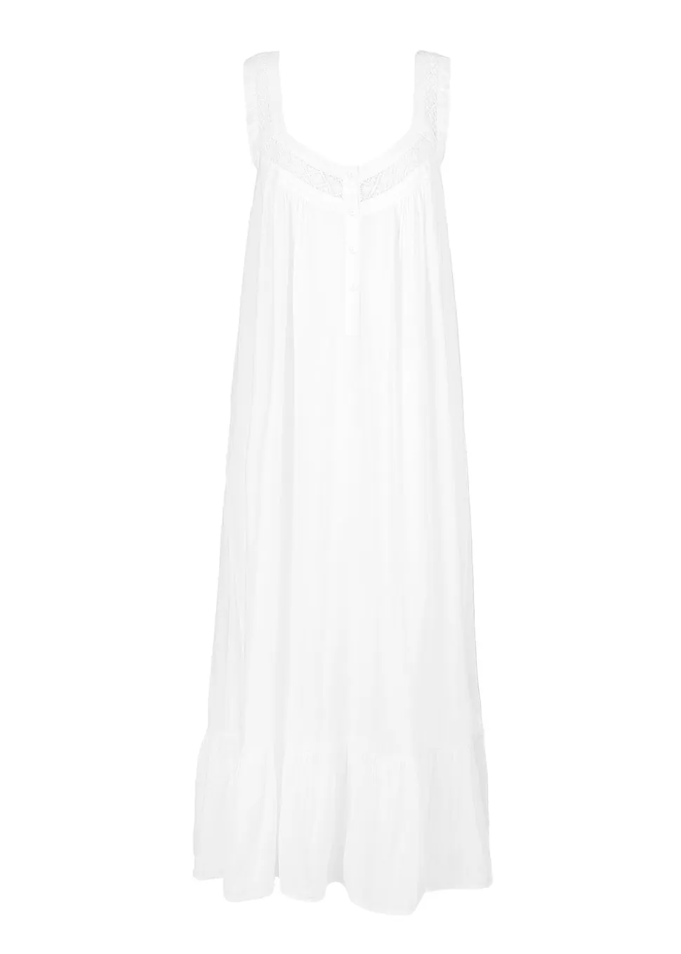 Courtney White Cotton Nightgown