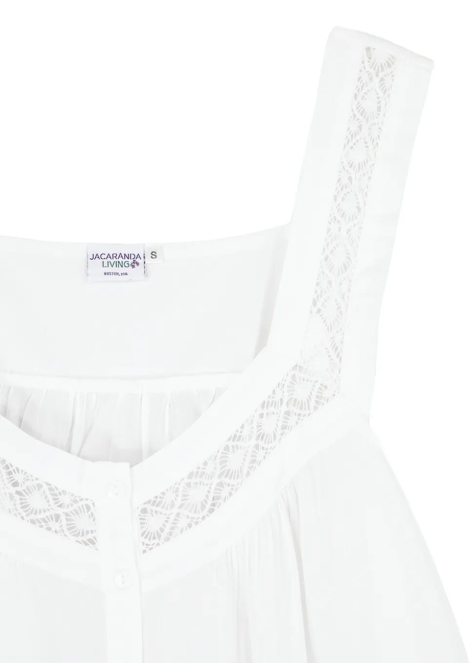 Courtney White Cotton Nightgown