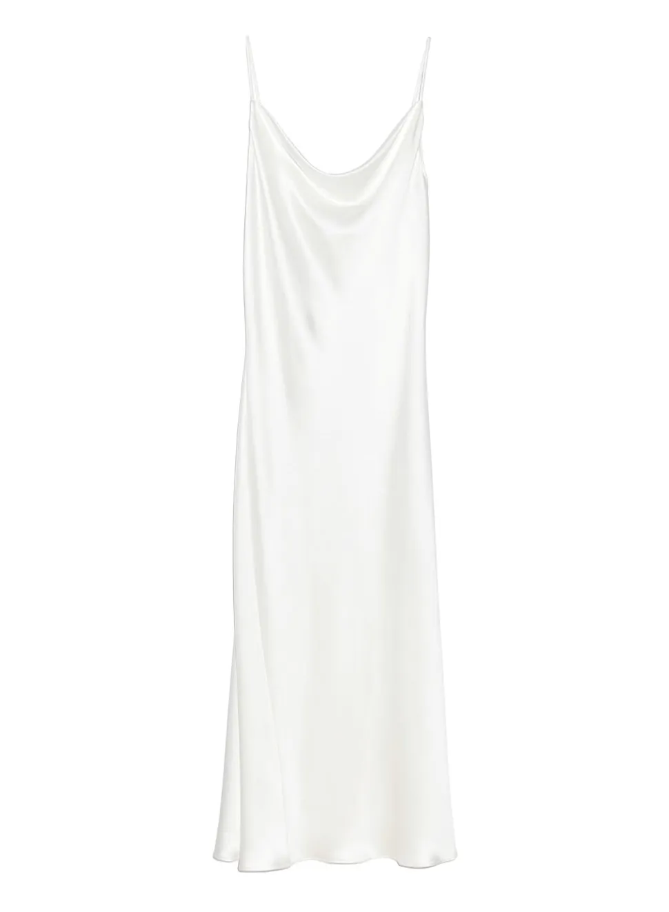 Cowl Neck Slip Dress in Ivory