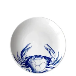 Crab Coupe Salad Plate Blue