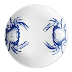 Crabs Coupe Dinner Plate Blue