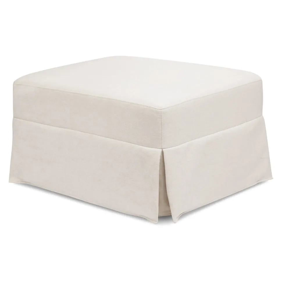 Crawford Gliding Ottoman in Performance Cream Eco-Weave