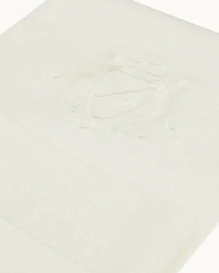 Crest Cashmere Blanket in Ivory