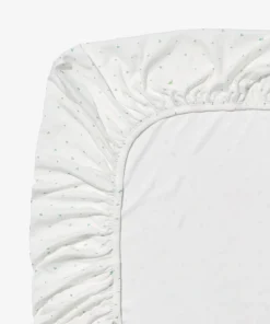 Crib Sheet in Seafoam Hearts