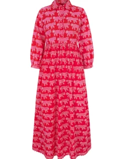 Crimson Leopard Gina Dress
