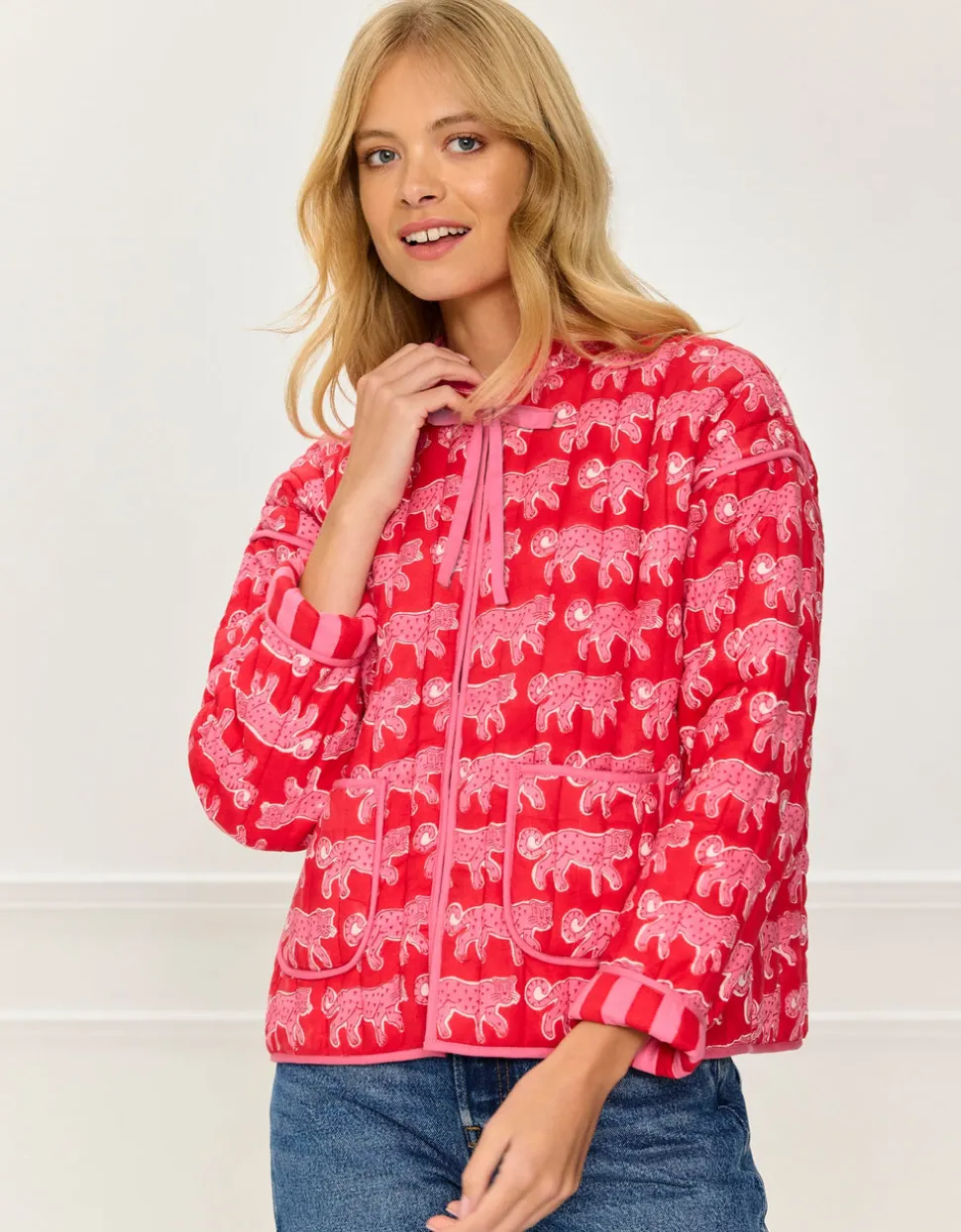 Crimson Leopard Penny Jacket