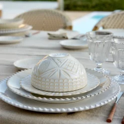 Cristal Collection Cereal Bowls in White, Set of 6