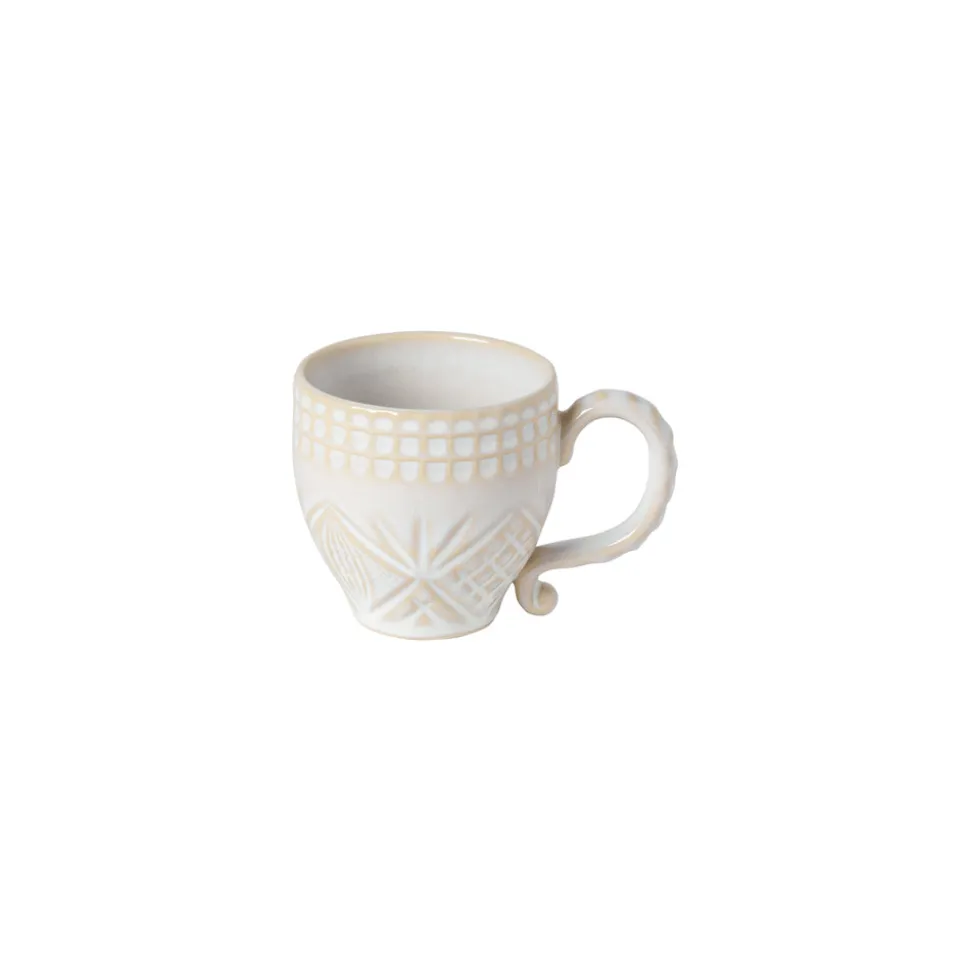 Cristal Collection Mugs in White, Set of 6
