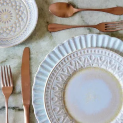 Cristal Collection Salad Plates in Nacar, Set of 6