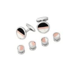 Crooked Island Cufflinks & Stud Set