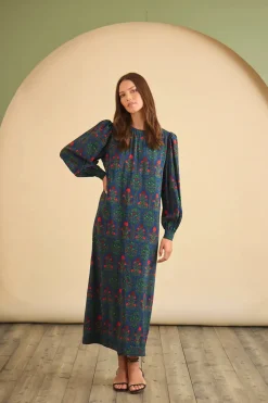 Crosby Dress in Midnight Garden