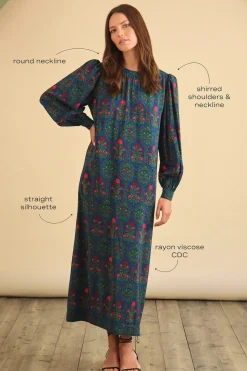 Crosby Dress in Midnight Garden