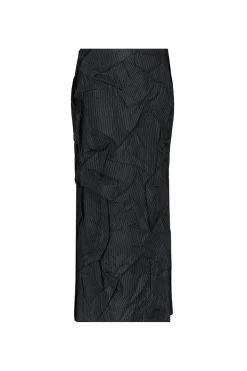 Crushed Pinstripe Tubino in Navy