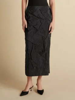 Crushed Pinstripe Tubino in Navy