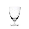 Crystal Bistro Glasses with Stars Design, Set of Six