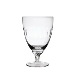 Crystal Bistro Glasses with Lens Design, Set of Six