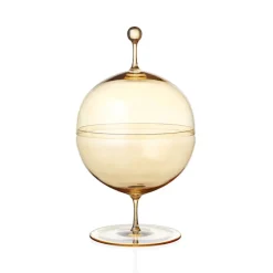 Crystal Candy Dish I. in Gold Lustre