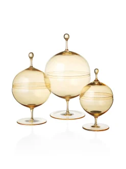 Crystal Candy Dish I. in Gold Lustre