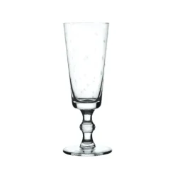 Crystal Champagne Flutes with Stars Design, Set of Four