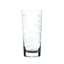 Crystal Highballs with Fern Design, Set of Four