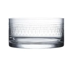 Crystal Ice Bucket with Ovals Design