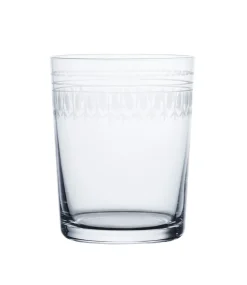 Crystal Large Tumblers with Ovals Design, Set of 4