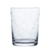 Crystal Large Tumblers with Fern Design, Set of 4