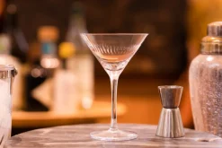 Crystal Martini Glasses With Spears Design, Set of 2