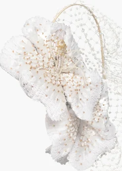 Crystal Orchid Voilette in Cream