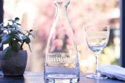 Crystal Table Carafe with Ovals Design