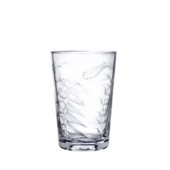 Crystal Tumblers with Fern Design, Set of Six