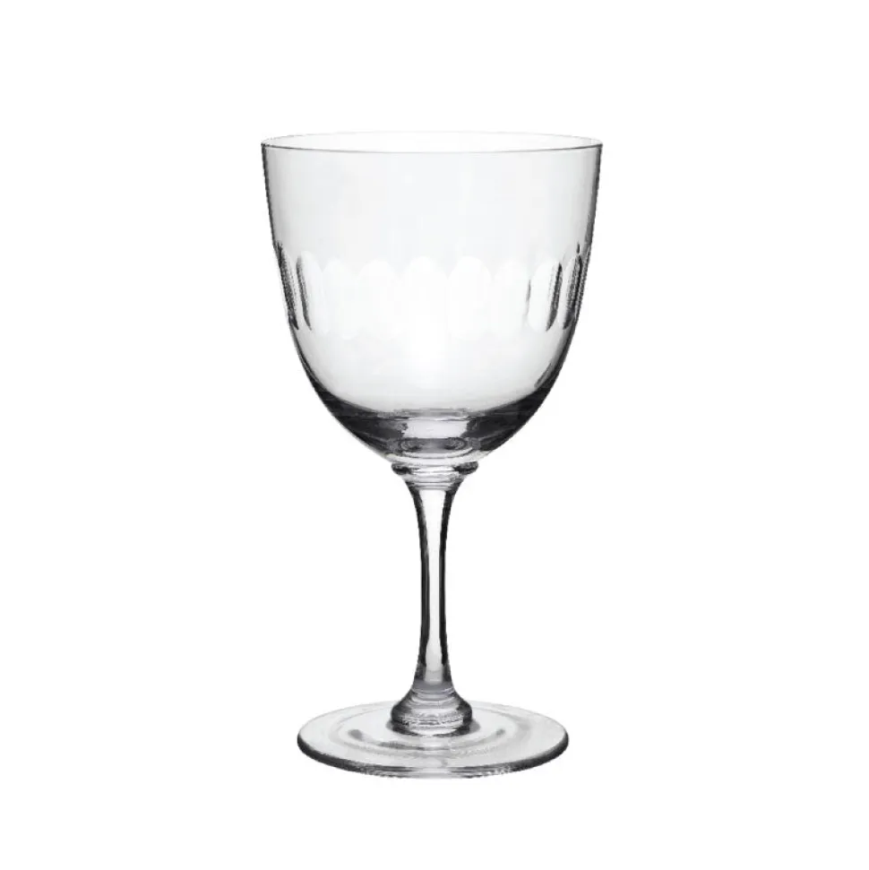 Crystal Wine Glasses with Lens Design