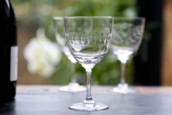 Crystal Wine Glasses with Lens Design