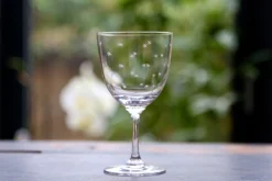 Crystal Wine Glasses with Stars Design