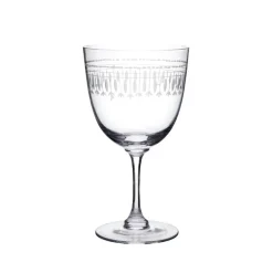 Crystal Wine Glasses with Ovals Design