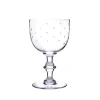 Crystal Wine Goblets with Stars Design, Set of Four