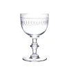 Crystal Wine Goblets with Ovals Design, Set of Four