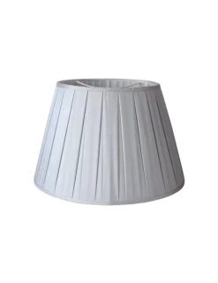 Custom Box Pleat Silk Lampshades in Blue Silk