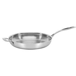 Custom-Clad 5-Ply 12" Fry Pan with Helper Handle in Stainless Steel