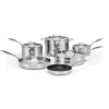 Custom-Clad 5-Ply Stainless Steel 10 Piece Cookware Set in Stainless Steel